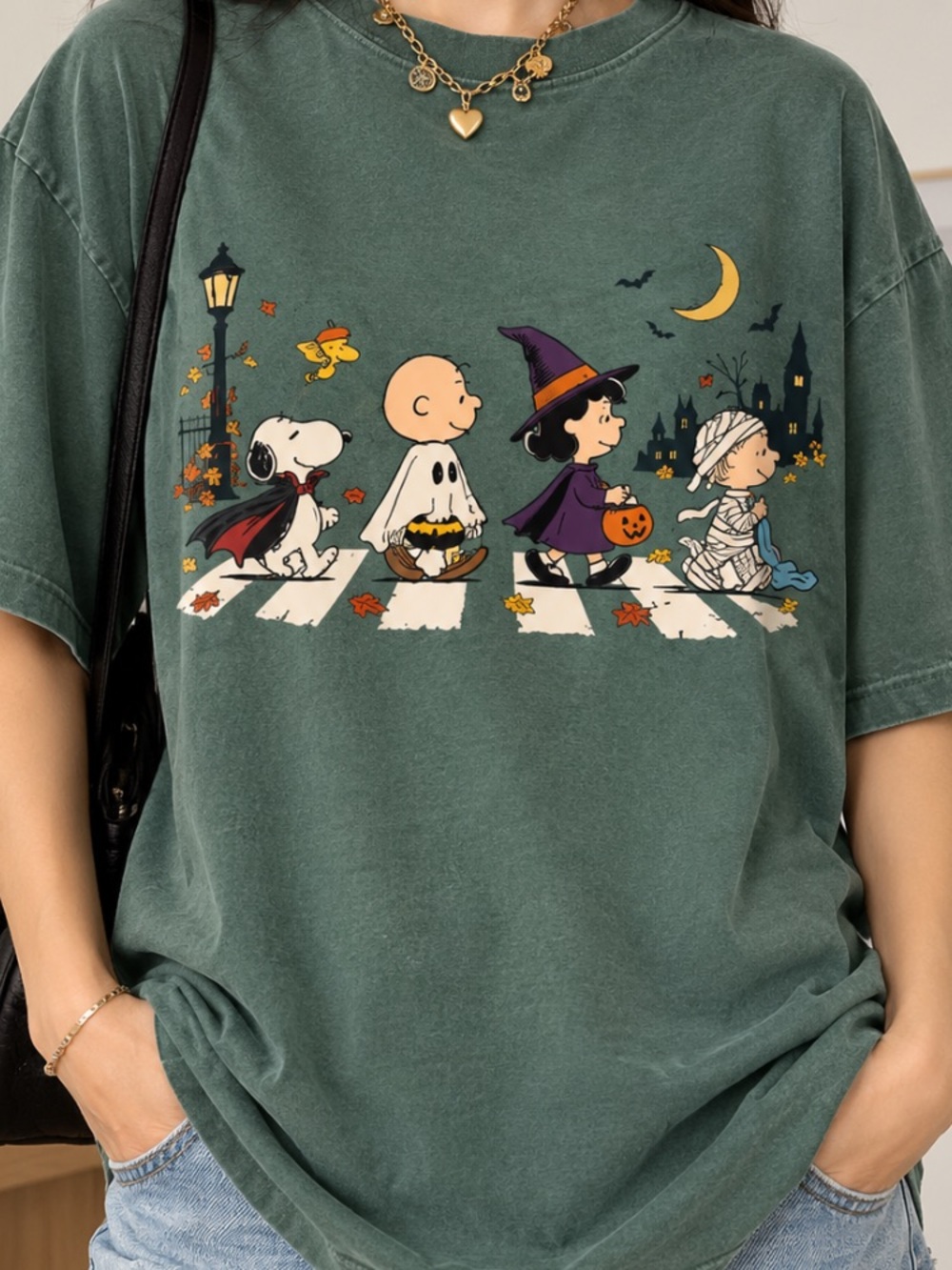 Comfort Colors Halloween Peanuts Snoopy Graphic T-Shirt